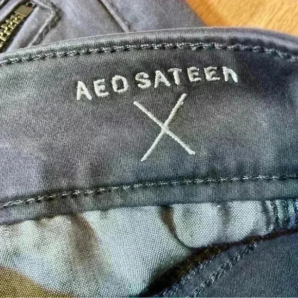 American Eagle Moto Jegging Jeans Gray Sateen Ankle Zips Stretch Women’s Size 0 - Picture 7 of 13